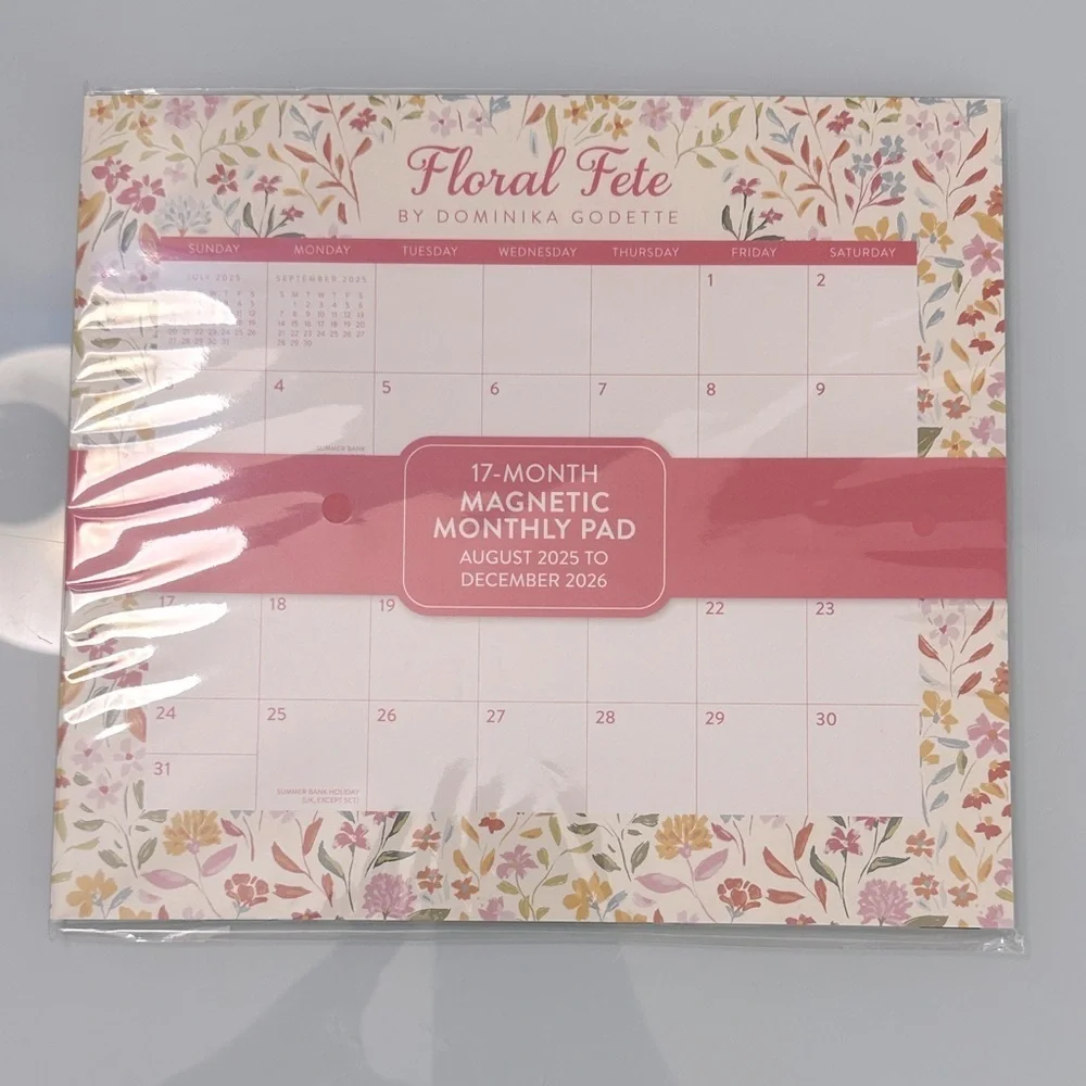 NWT Orange Circle Studio 2026 17-Month Magnetic Calendar